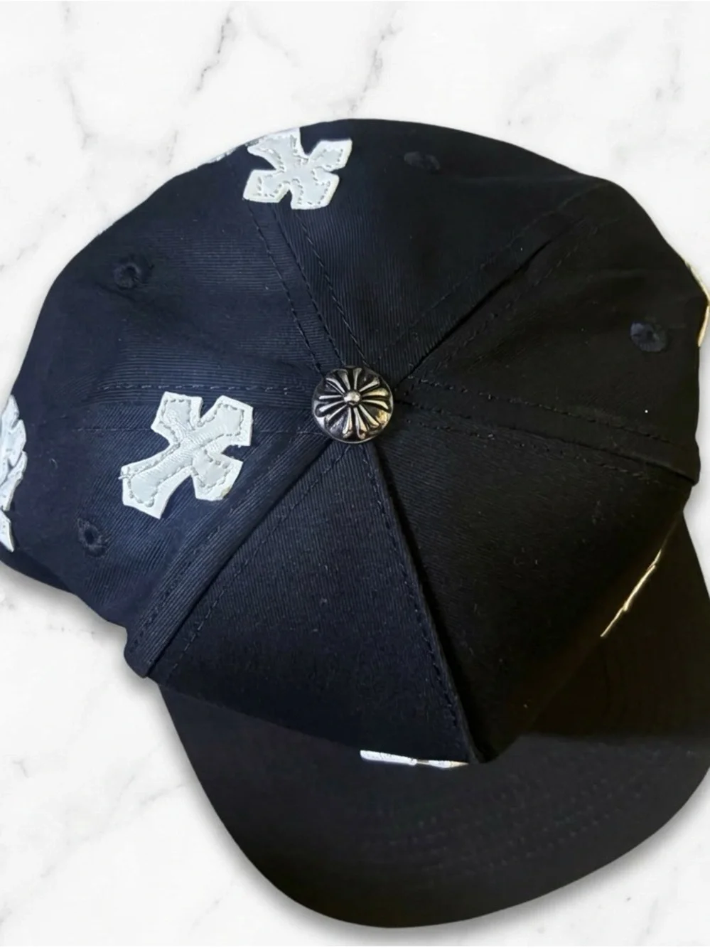 Chrome Hearts Cross Patch Baseball Hat 'Black'